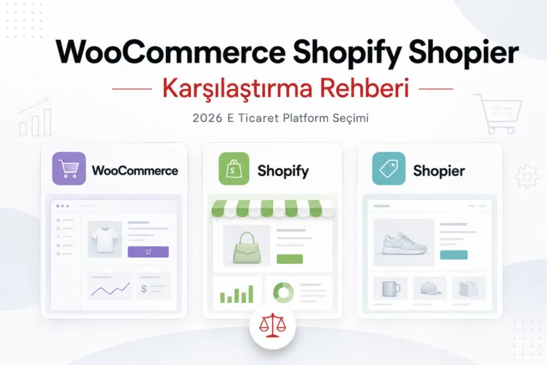 WooCommerce Shopify Shopier karşılaştırma: kurulum, maliyet ve özelleştirme farkları