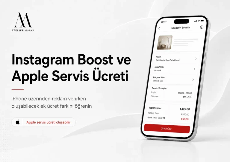 Instagram boost Apple servis ücreti ve iPhone üzerinden reklam verirken oluşabilecek ek ücret farkı