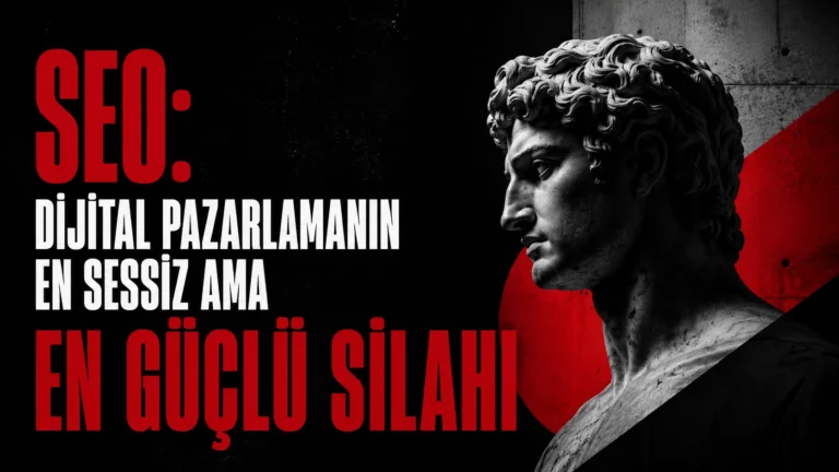 Dijital pazarlamada SEO stratejisi ve organik trafik büyümesini anlatan görsel