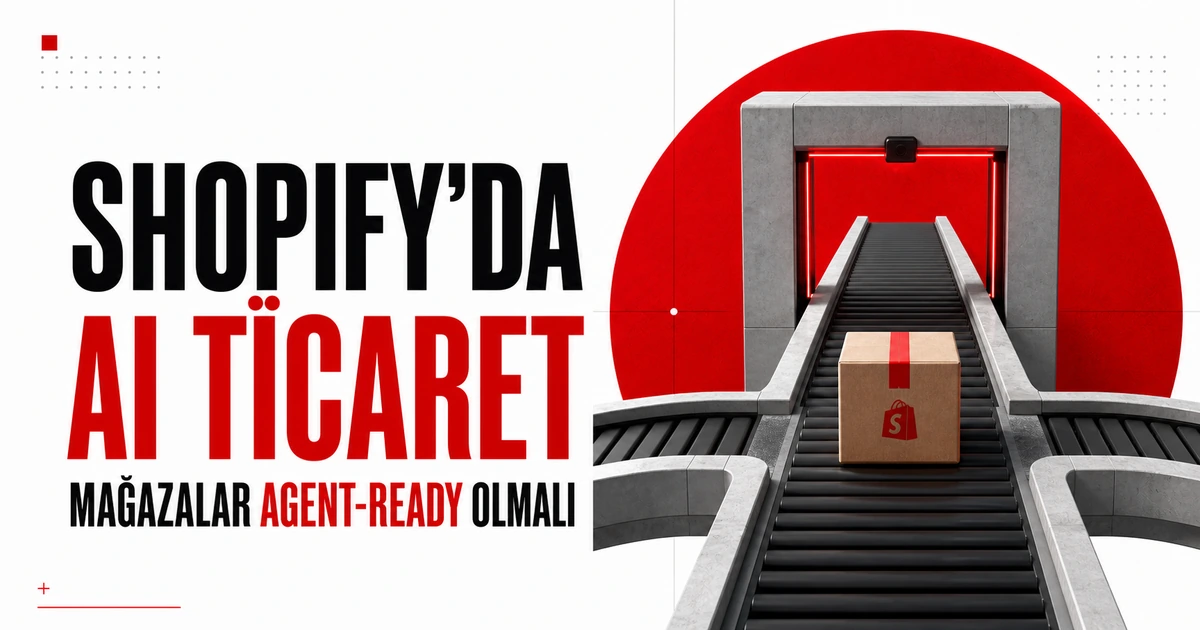 Shopify WebMCP ve AI commerce hazırlığını anlatan Atelier Marka görseli